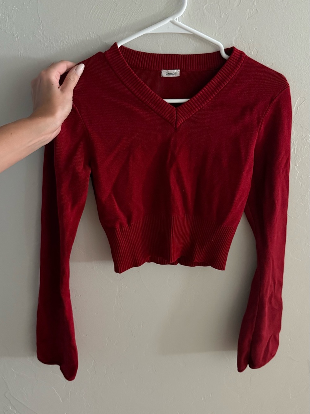 Garage Ribbed Knit Sweater